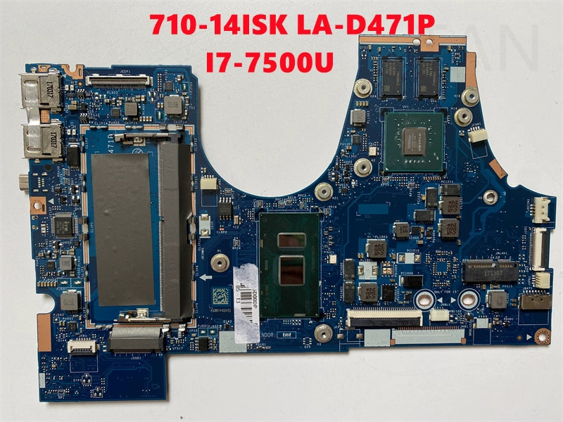 (Shipping fee not include)  motherboard system board  Lenovo/  710-14ISK LA-D471P I7-7500U