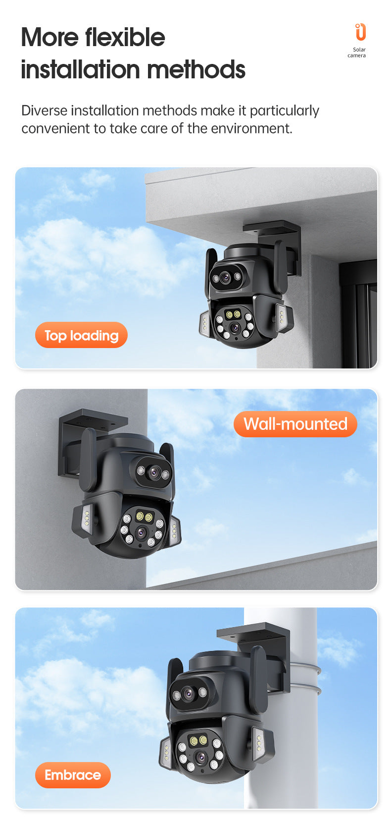 One Camera dual screen surveillance camera mobile phone remote night vision 3D positioning intelligent WiFi home monitor