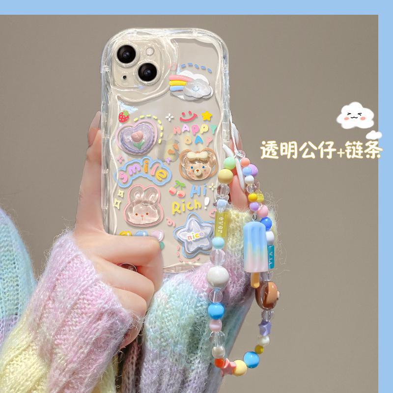 Accessories Transparent cloud Apple 14 mobile phone case Huawei iPhone13 new 12 transparent heat dissipation ProMax airbag 14P