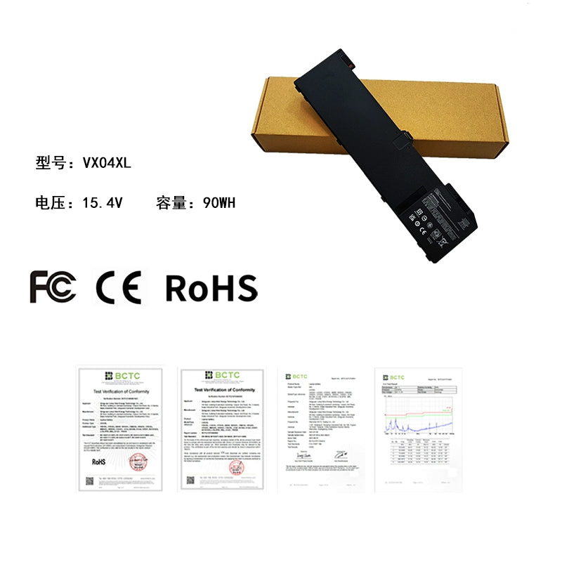 (Shipping fee not include)forfor惠普 Zbook 15 G5 G6 HSN-Q13C L05766-855  battery VX04XL