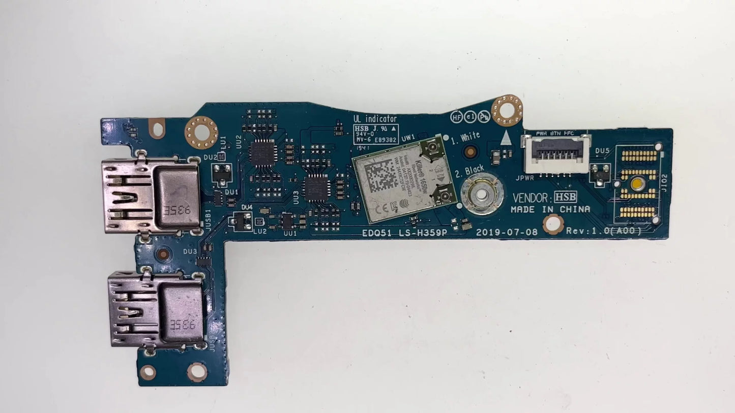 Original Dell Alienware m15 r2 USB network wifi board EDQ51 LS-H359P USB board