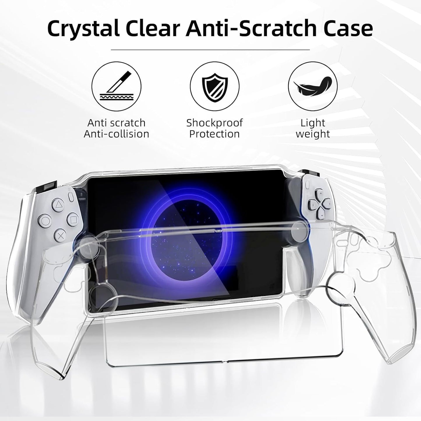For PlayStation Portal Remote Play Crystal Case PS5 Streaming Handheld PC Case