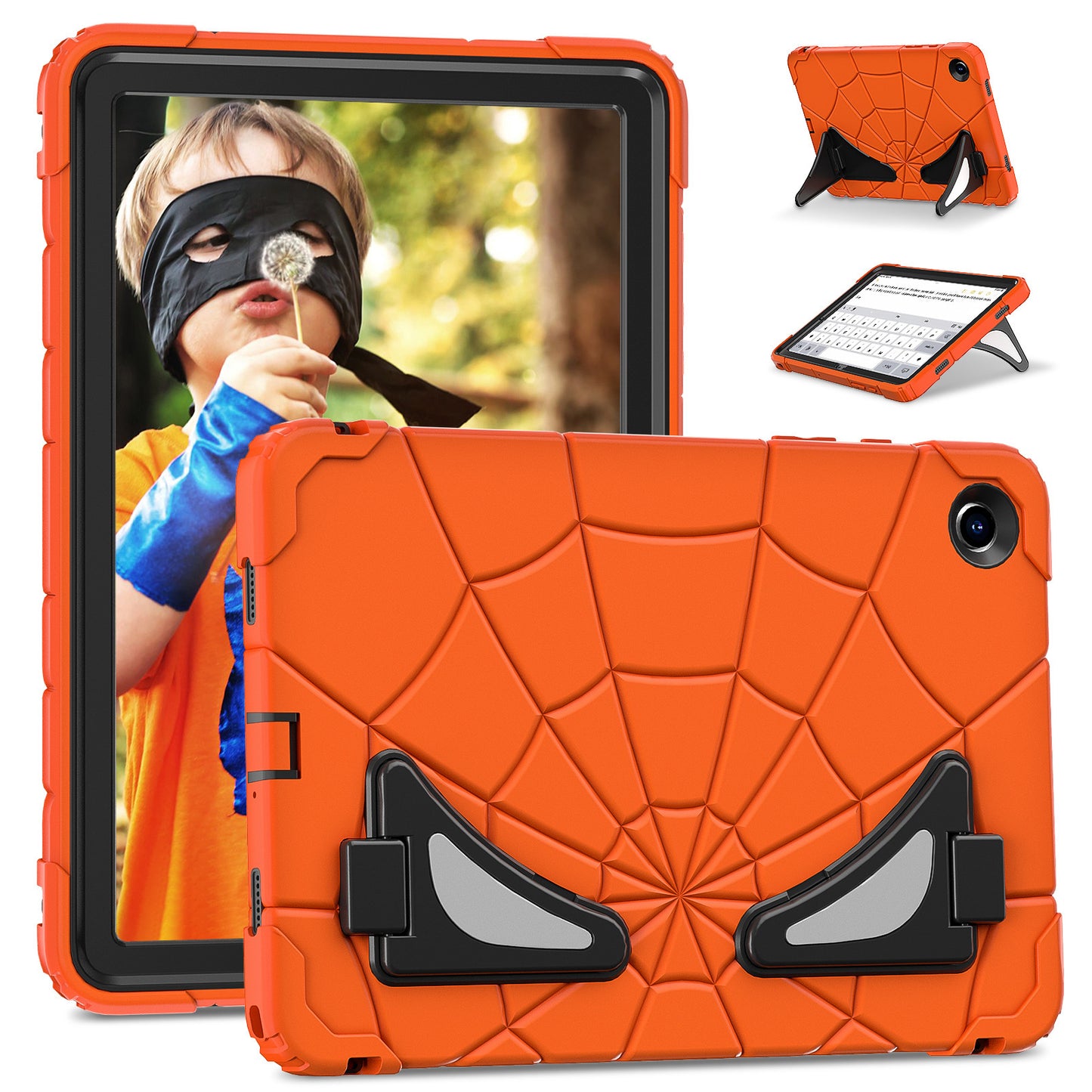 Applicable Samsung TAB A9 PLUS protective case Spider-Man A9 silicone A8 X200 bracket Children's anti-drop case protective Accessories