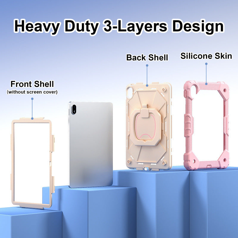 Applicable Huawei Matepad se112024 three-proof silicone protective cover rotating bracket anti-drop shell factory wholesale protective Accessories