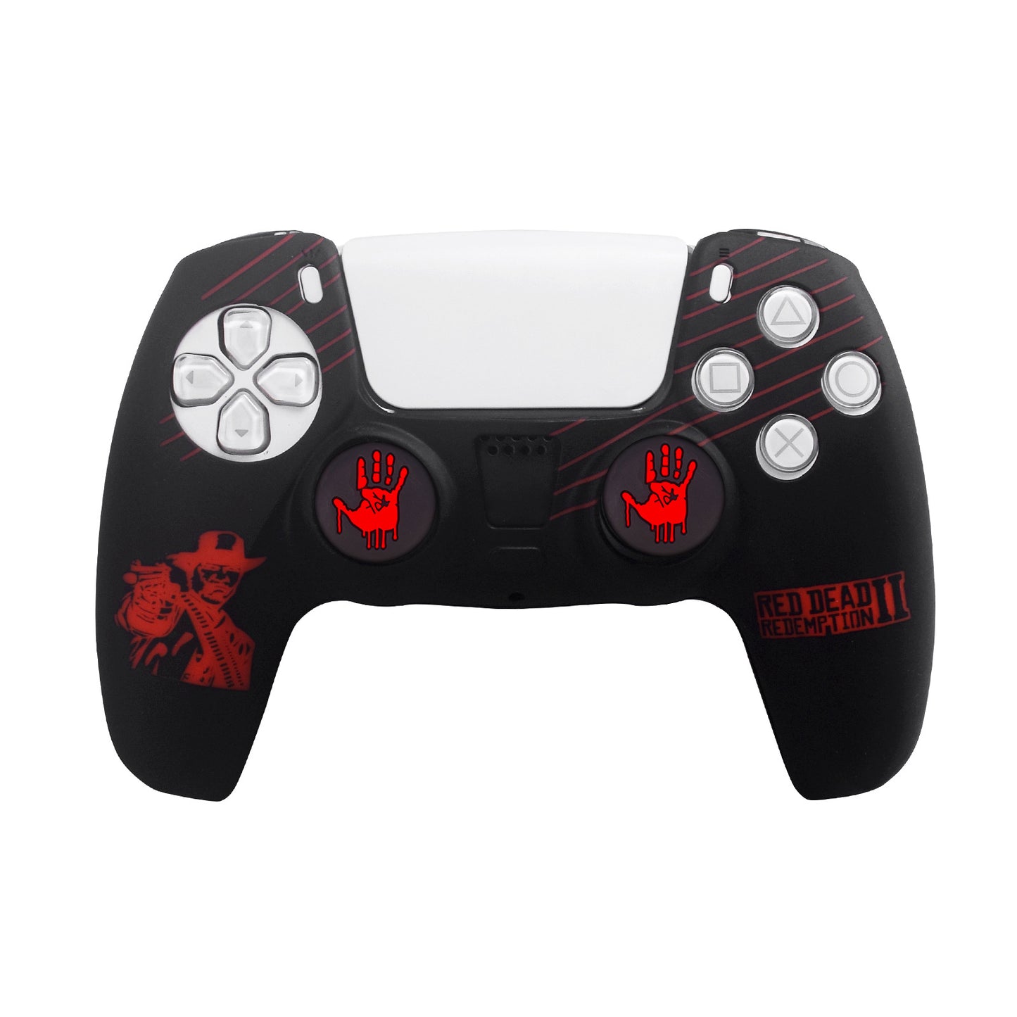PS5 gamepad protective cover Halloween pattern element handle silicone cover non-slip and dust-proof, including 2 silicone caps