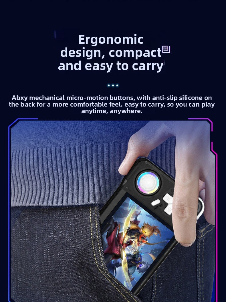3.5" inch XF35H IPS HD WIFI Online match fight Linux Dual 3D joysticks RGB 4000mAh rechargable supporting 2.4G wireless Gamepad connected games Handheld  Player console