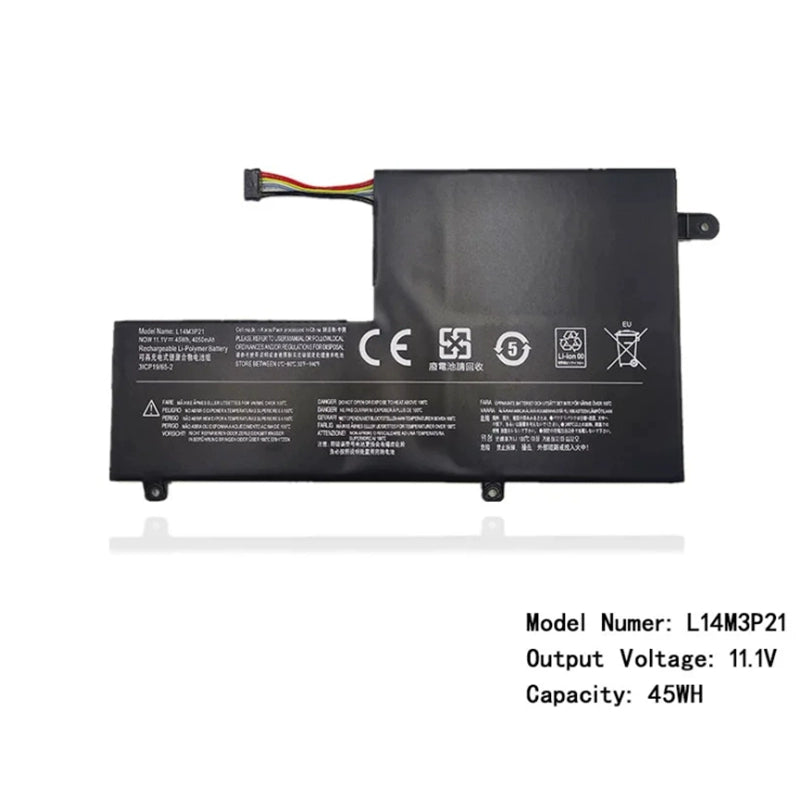 (Shipping fee not include)for于For  Lenovo 小新I2000 Flex 3 1470 Edge2 1580  repalcement battery  L14M3P21