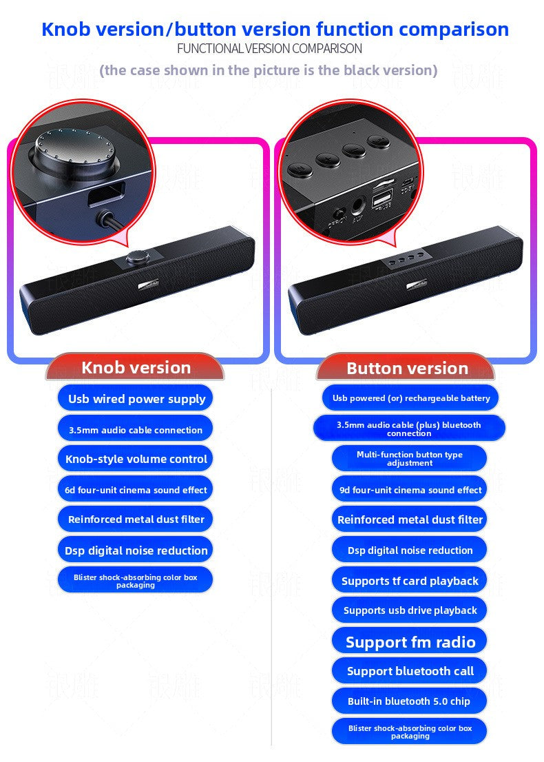 Silver Diao A36 Computer Bluetooth Audio USB Smart Speaker Subwoofer Card