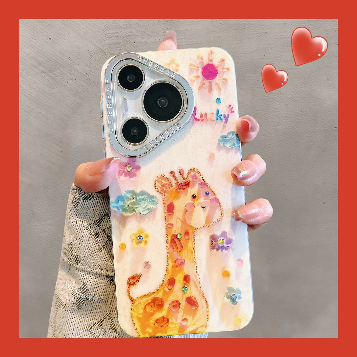 Accessories for Huawei pura70pro mobile phone case pura70 Dumbo giraffe p60pro cute cartoon p70p