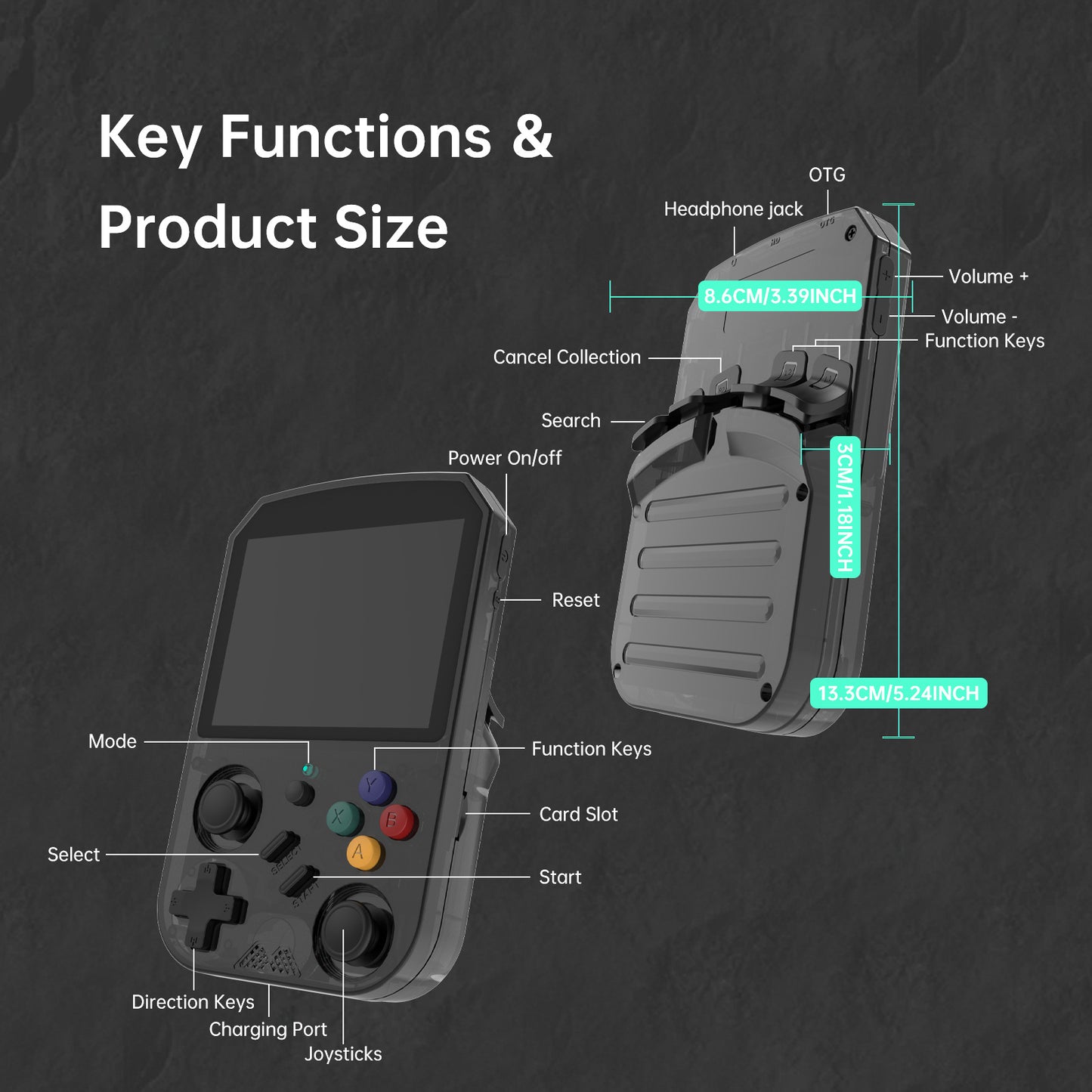 3.5 "inch IPS HD OTG 2000MAH battery Handheld Game Player console Childhood FC retro nostalgic large screen handheld portable classic home game console