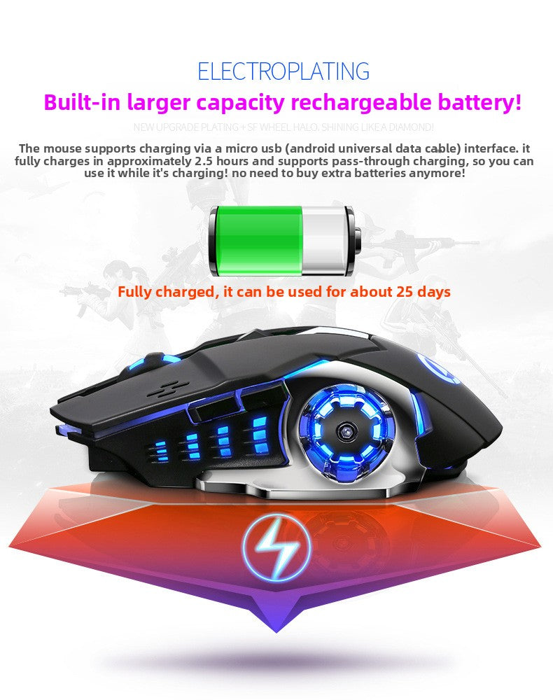 Silver Condor A4 rechargeable wireless mouse mute computer home office e-sports game