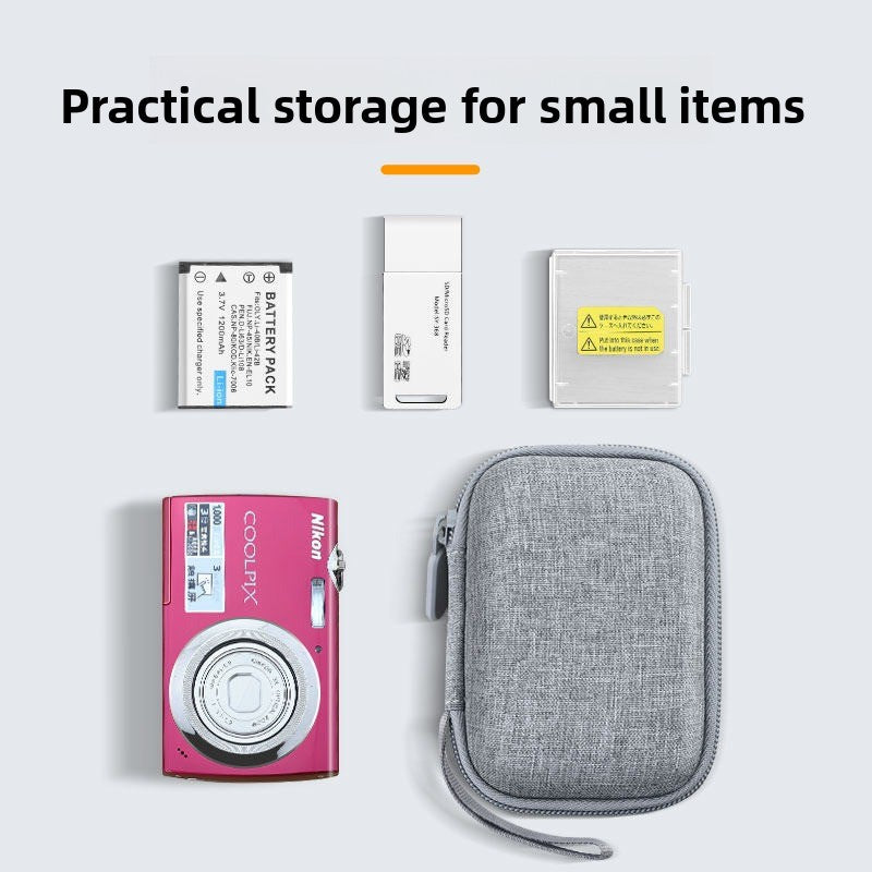 CCD camera bag, card machine storage bag, suitable for Canon, Sony, Fuji, Nikon, camera case, hard case, retro card machine storage box, small digital camera storage bag, shockproof, compressive and anti-drop warehouse Digital camera accessories