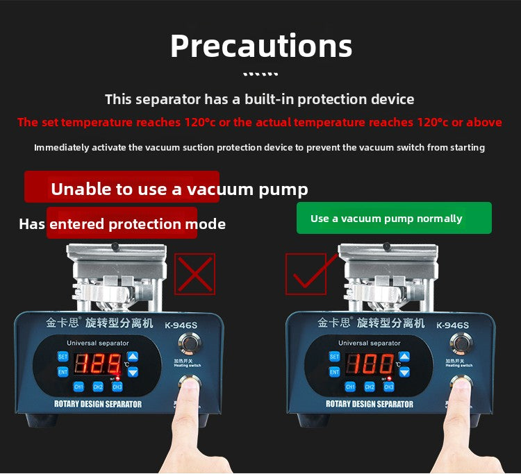 Mobile phone screen removal heater separation machine real pump constant temperature touch LCD mobile phone screen change repair heating station Mobile Phone Repair tools