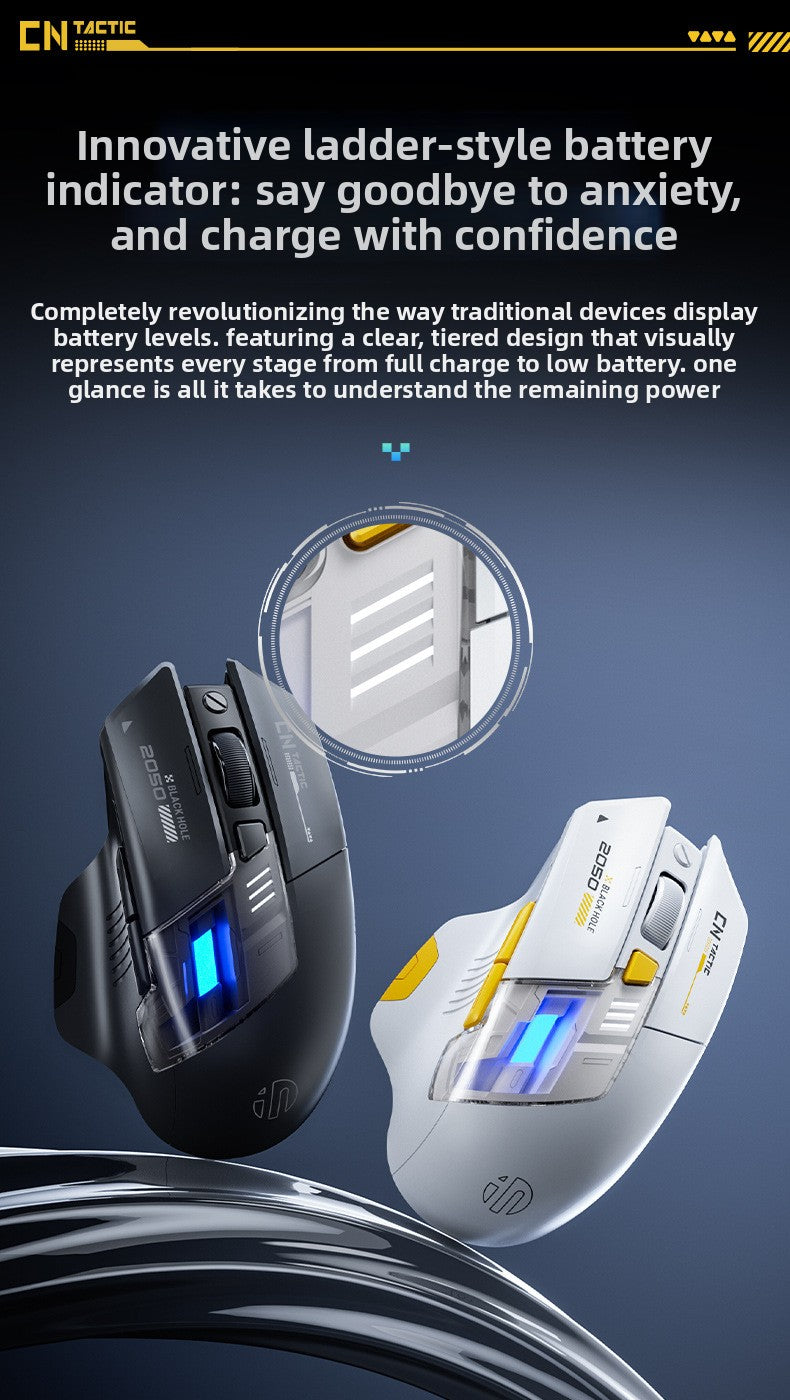 A9 Exploration Edition Bluetooth Wireless Mouse Silent Rechargeable Three-mode Office Game Glow