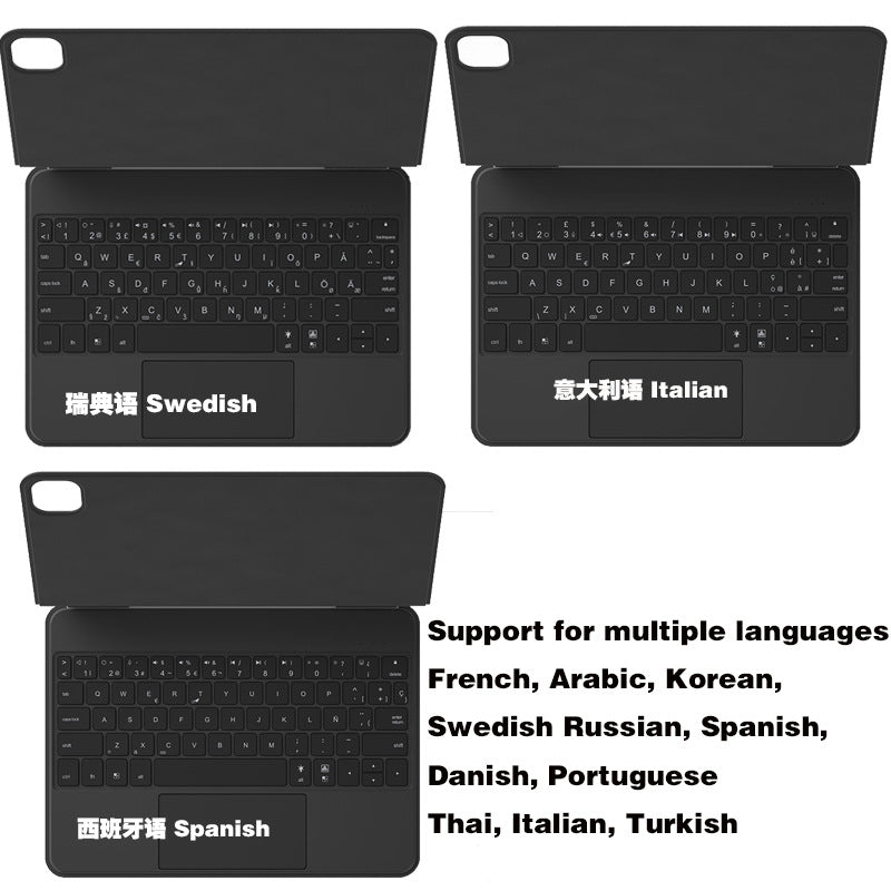 iPad Magic Keyboard For iPad Pro11 M4 2024/Pro13 Spain French Arabic 13 languages protective case