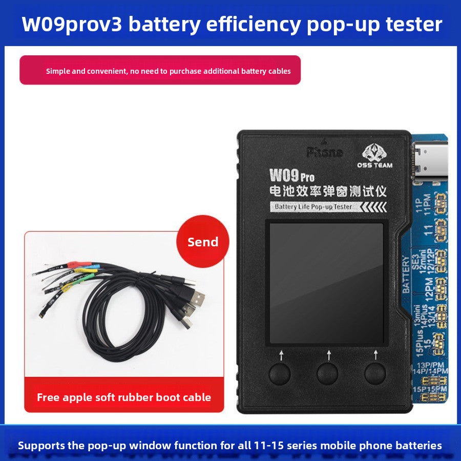 Battery Life Pop-up Tester for iPhone Mobile Phone Battery Change Efficiency Card Bug Repair Bounce Window Instrument Battery Free Cable Laptop Mobile Phone Repair tools