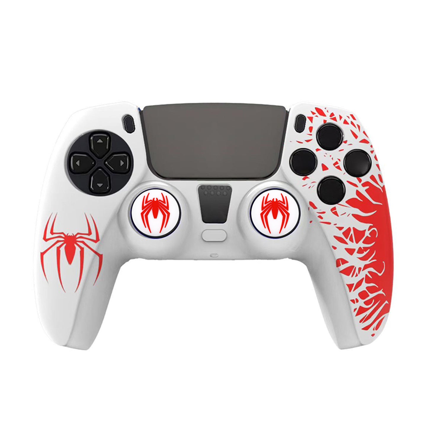 PS5 gamepad protective cover Halloween pattern element handle silicone cover non-slip and dust-proof, including 2 silicone caps