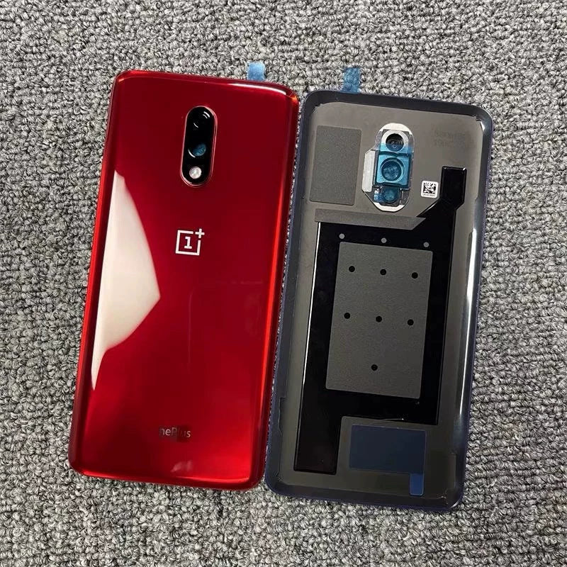 AAA+ quality For OnePlu Back Battery Cover Door Rear Glass Oneplus 6 6T 7 7T 7Pro 7TPro Battery Cover  Case With Camera Lens OnePlus phone repair parts