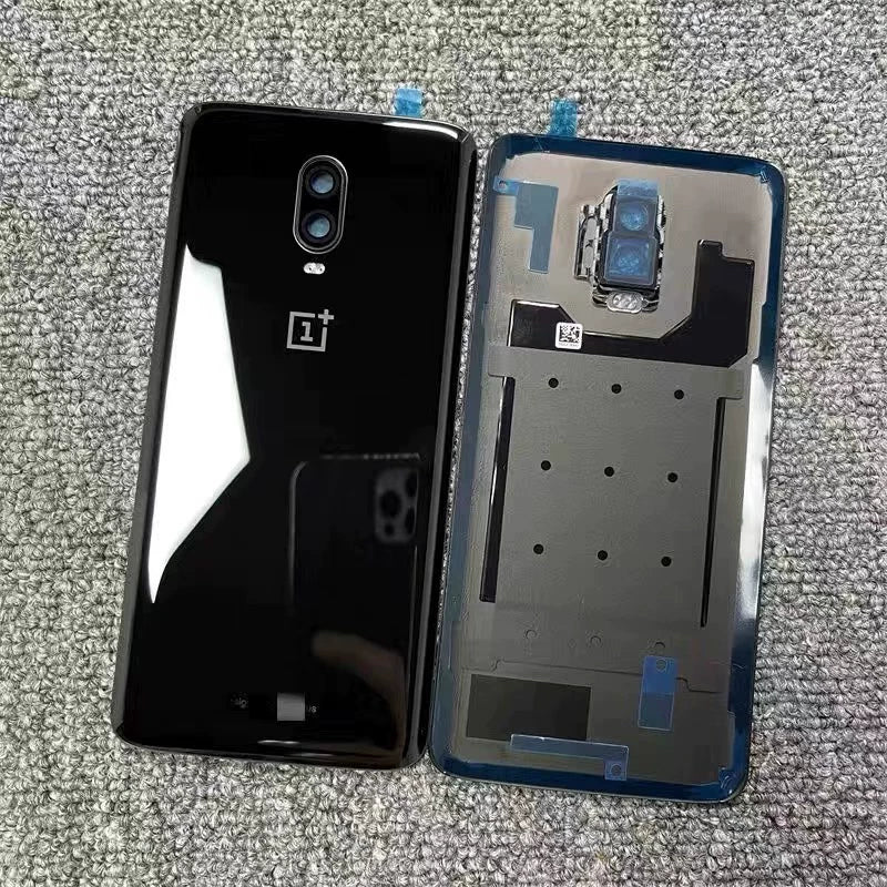 AAA+ quality For OnePlu Back Battery Cover Door Rear Glass Oneplus 6 6T 7 7T 7Pro 7TPro Battery Cover  Case With Camera Lens OnePlus phone repair parts