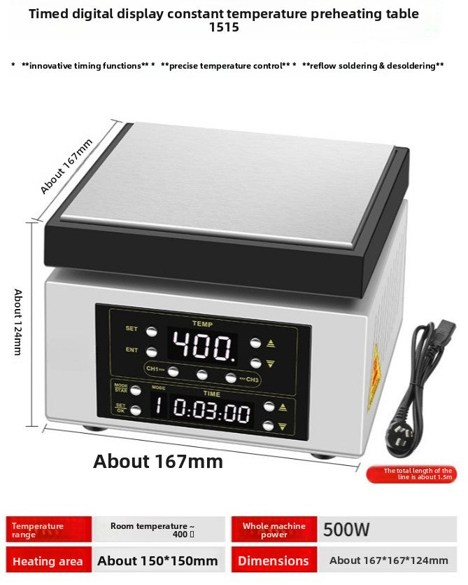 Constant temperature heating station, mobile phone repair, screen removal, LED lamp bead removal and soldering station, heating plate welding BGA preheating station