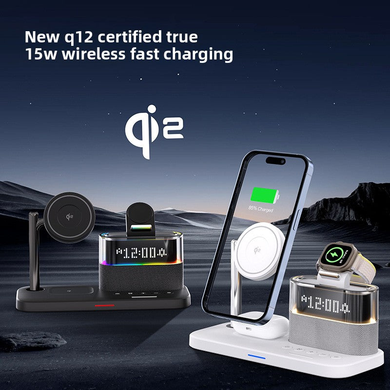 Magnetic wireless charger 3-in-1 wireless charging Clock wireless charger