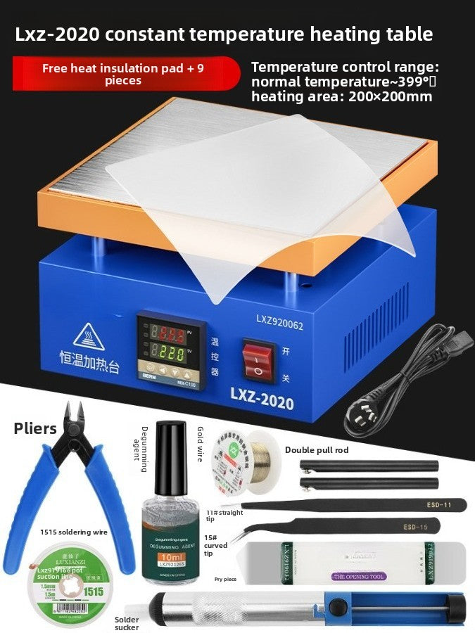 Constant temperature heating station, mobile phone repair, screen removal, LED lamp bead removal and soldering station, heating plate welding BGA preheating station
