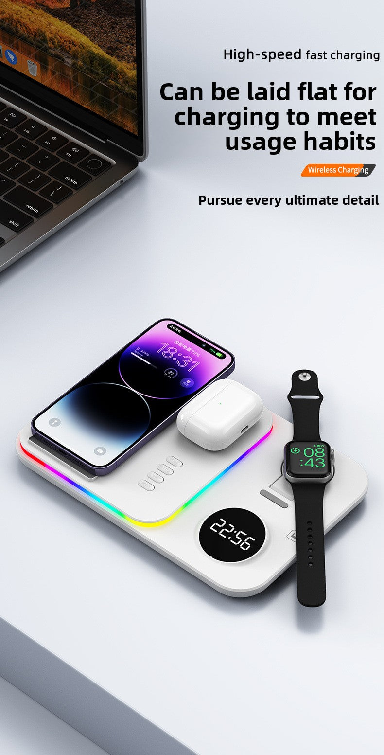 3-in-1 wireless charger, clock wireless charging 30W multi-function magnetic wireless charging