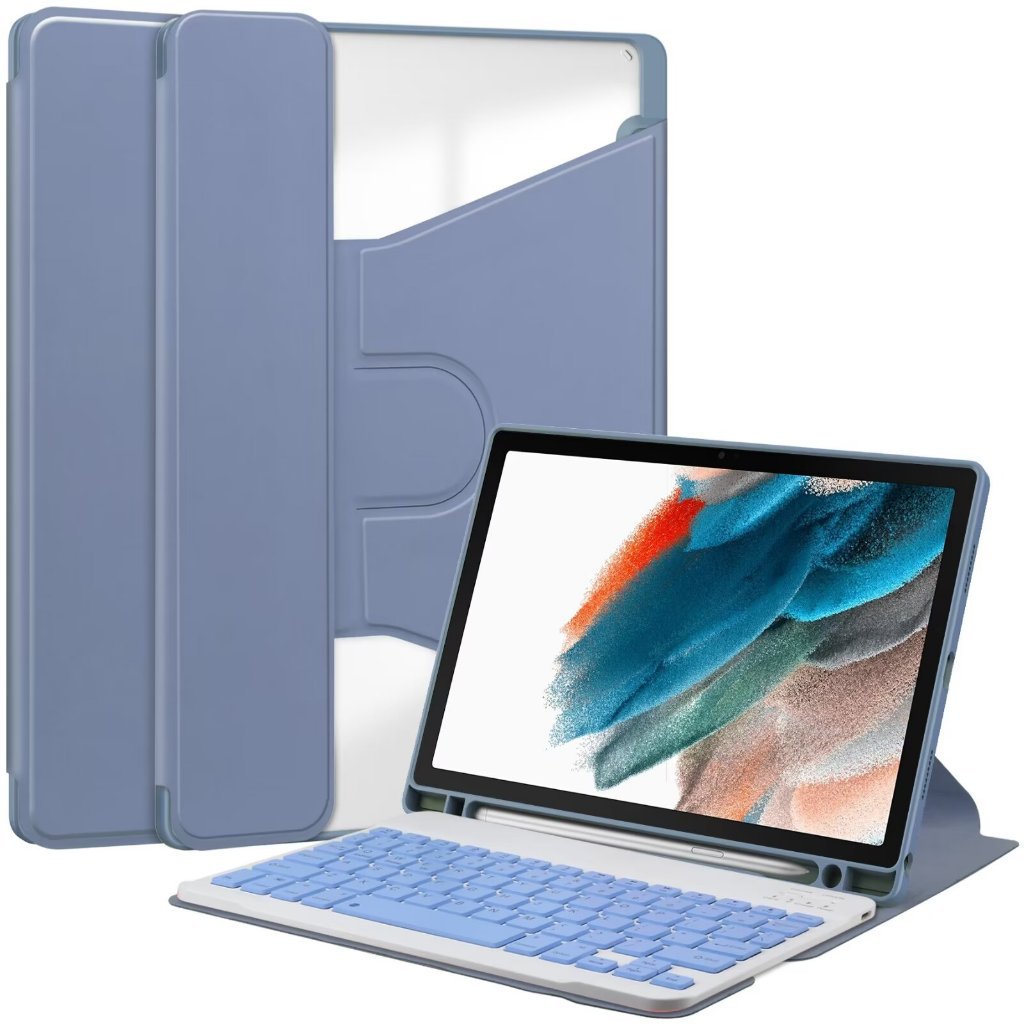 Applicable to Samsung tablet A8 Bluetooth keyboard 10.5 protective case 360 ° rotating acrylic bracket X200/X205protective Accessories