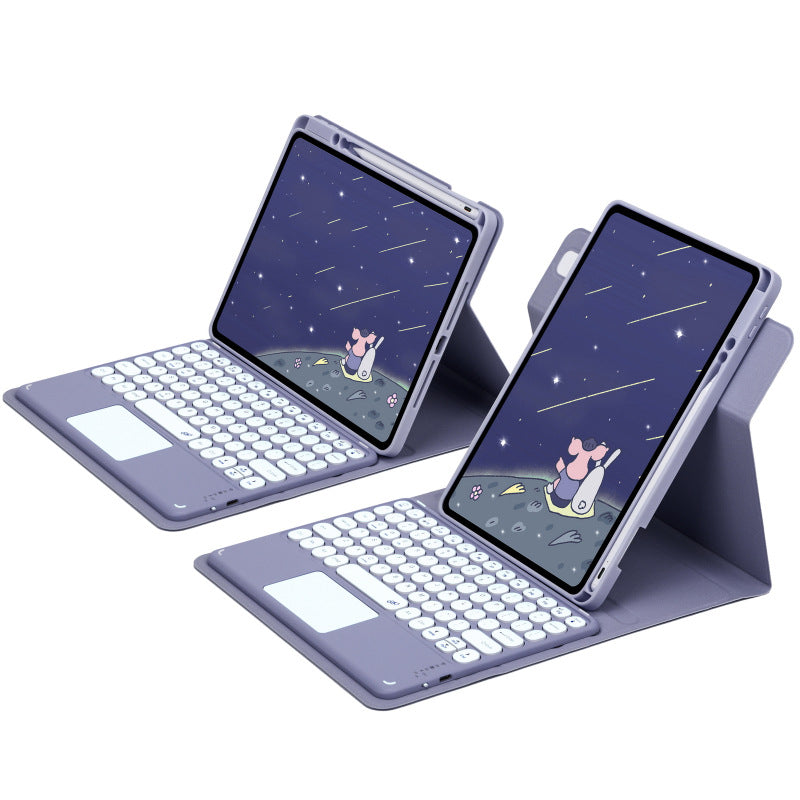 Applicable to iPad 10 generation Pro11 inch Bluetooth keyboard 360 degree rotating case Air4 leather case 5 acrylic bracket protective Accessories