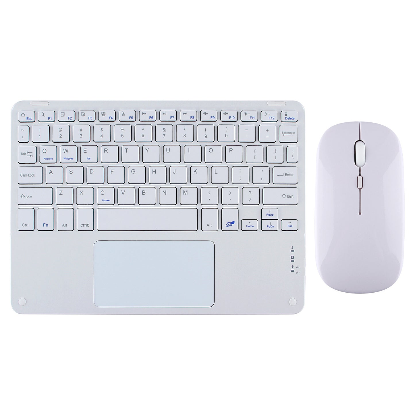 Applicable iPad Wireless Bluetooth Keyboard Mouse Mini Carry Touch Rechargeable Mobile Phone Tablet Android Apple protective Accessories