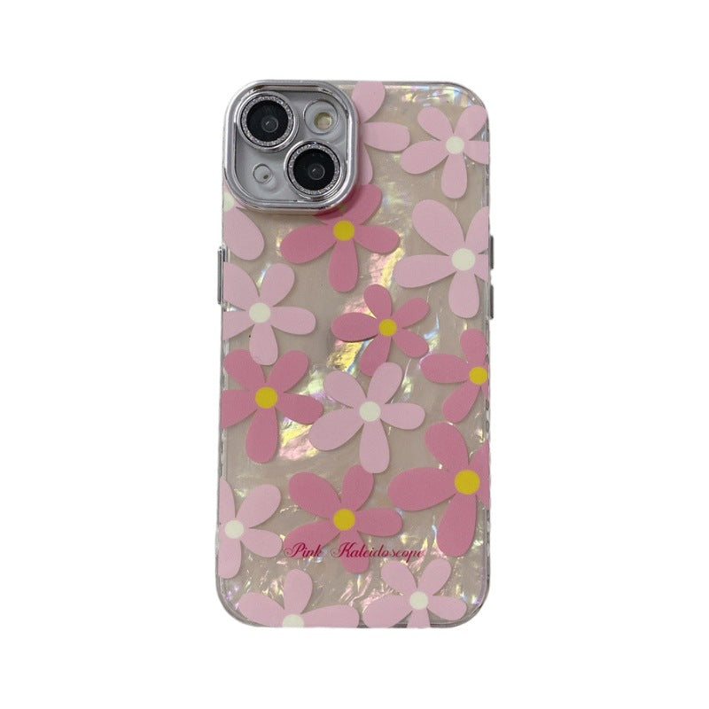 Accessories Japanese and Korean shell pattern flowers are suitable for Apple 15 mobile phone case iPhone14promax all-inclusive 13Pro anti-drop 12