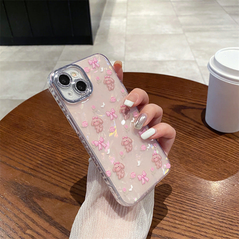 Accessories for iPhone15promax mobile phone case Apple 14 Pro shell pattern rabbit 13 lens film 12 Japan and Korea 11