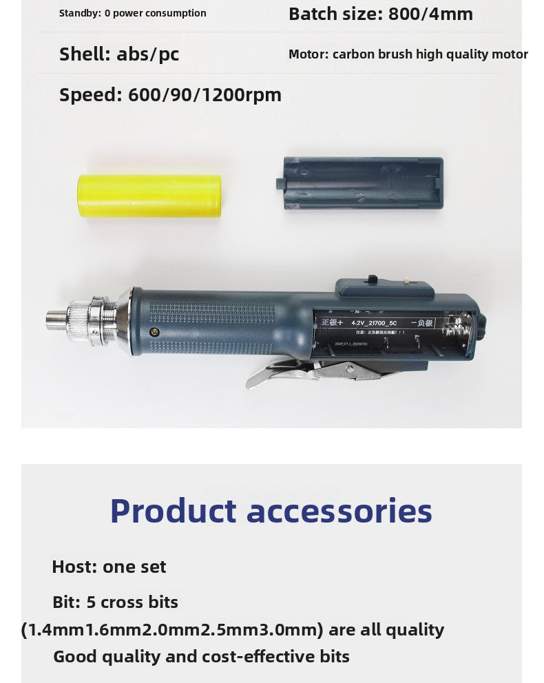 PXTX Tool Electric Screwdriver Cross Screw Batch Small Mini 800 Screwdriver Maintenance Rechargeable