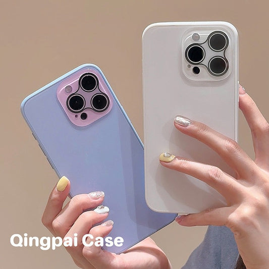 Accessories Solid color advanced sense Comes with lens film Suitable for Apple 15promax mobile phone case iphone13 new 14pro