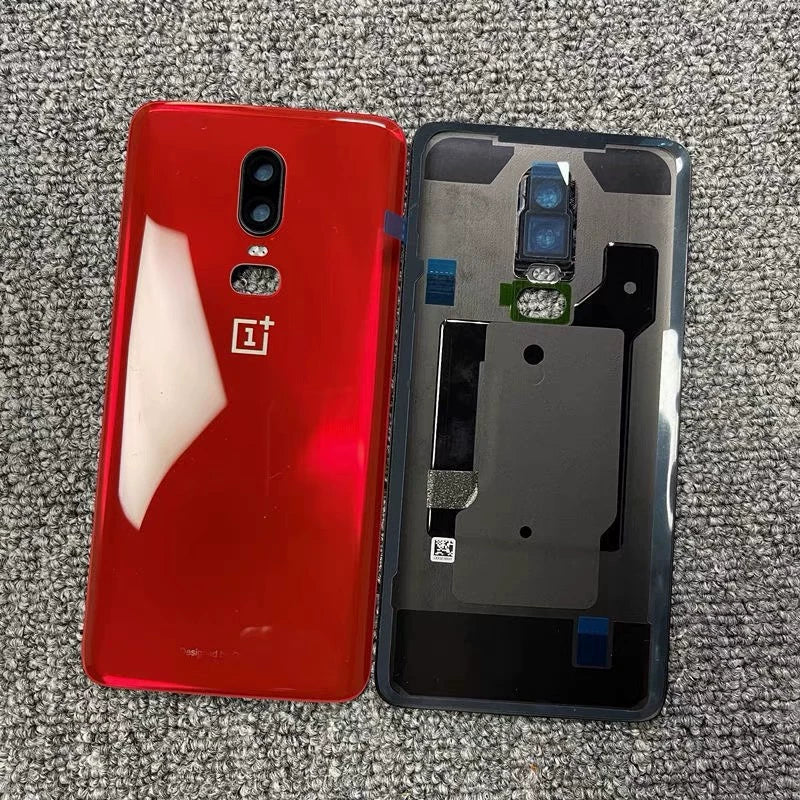 AAA+ quality For OnePlu Back Battery Cover Door Rear Glass Oneplus 6 6T 7 7T 7Pro 7TPro Battery Cover  Case With Camera Lens OnePlus phone repair parts