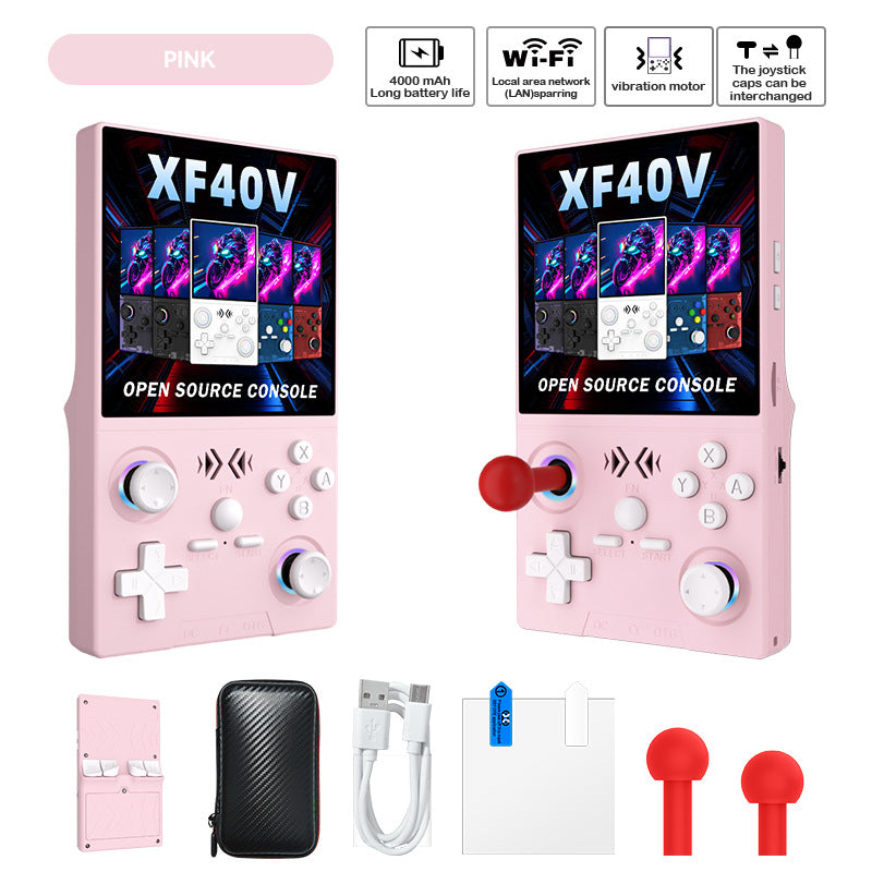 4.0 4" inch XF40V IPS HD Linux wifi 3D big joysticks RGB 4000mAh  rechargable PSP games Handheld  Player console