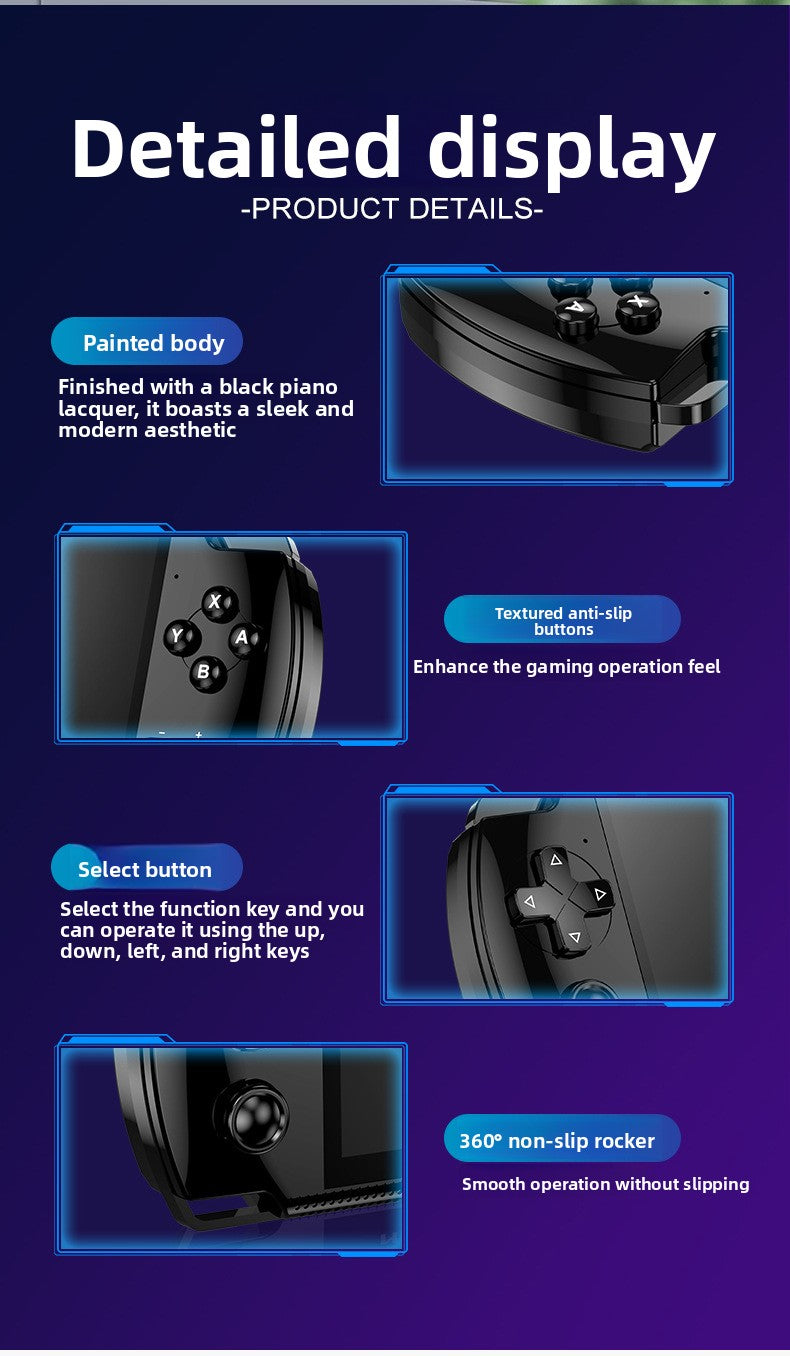 4.5" inch X6 IPS HD psp 1200mAh Type C rechargable 2.4G Support wireless gamepad games Handheld Game Player console GBA  NES