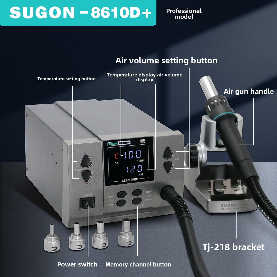 8610D + hot air gun direct wind cyclone CPU hot air gun chip hot air gun Laptop Mobile Phone Repair tools