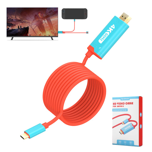 Suitable for Nintendo Switch 2 projection cable NS2 portable high definition HDMI adapter cable ROG ALLY video cable