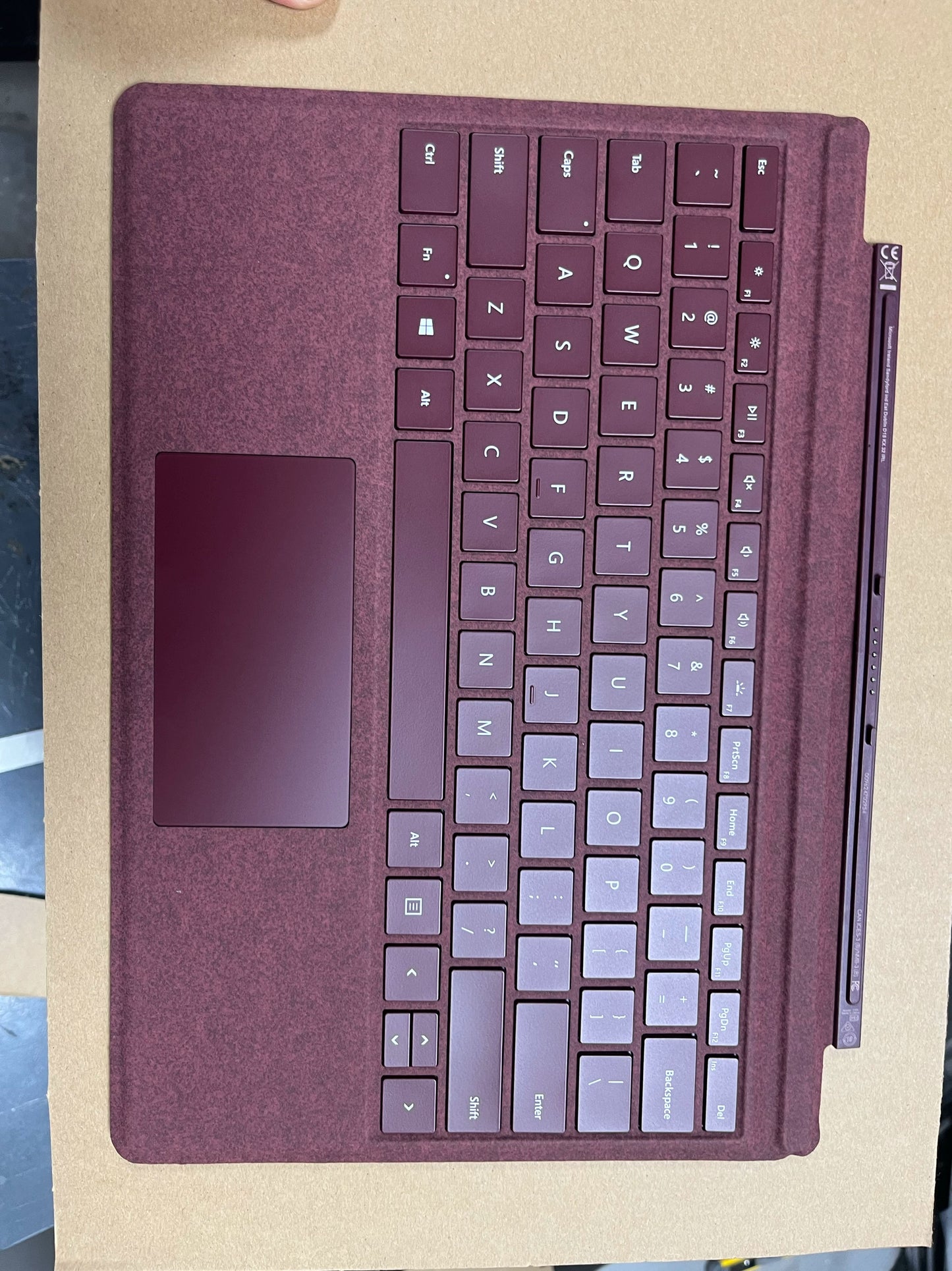 Surface pro4 5 6 7 7pro original keyboard, burgundy 1724 1796 1866 1960 keyboard