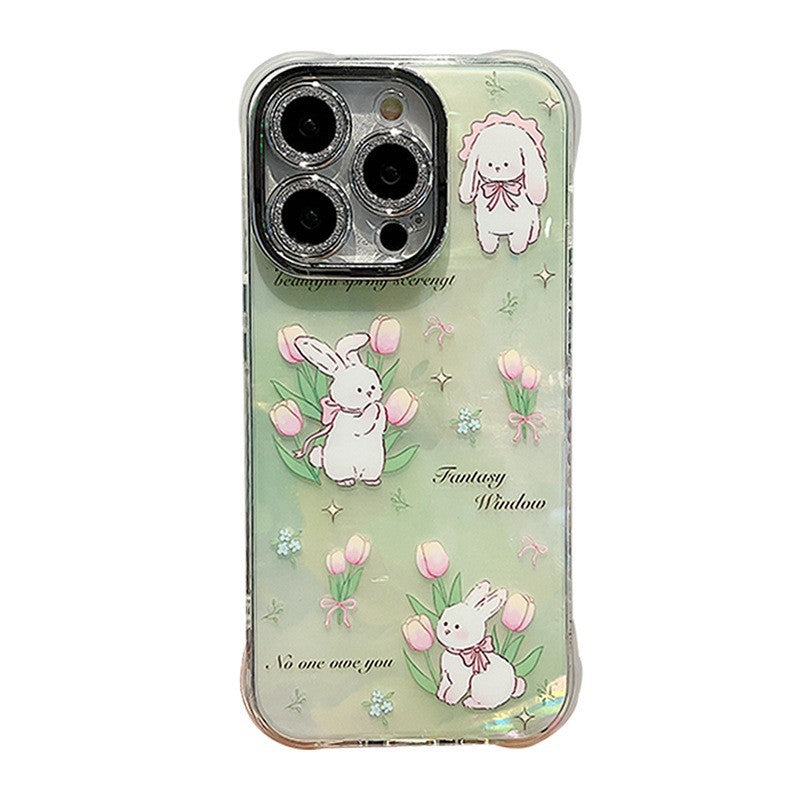 Accessories Superior sense shell flower rabbit cat bracelet iphone15pro max mobile phone case apple 13 new