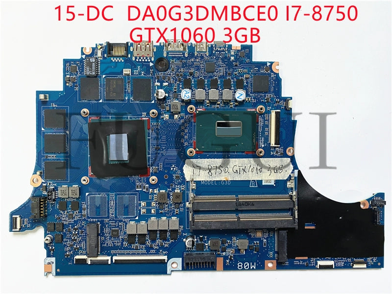 (Shipping fee not include)HP/for惠普 motherboard system board 15-DC DA0G3DMBCE0 I7-8750 GTX1060 3GB