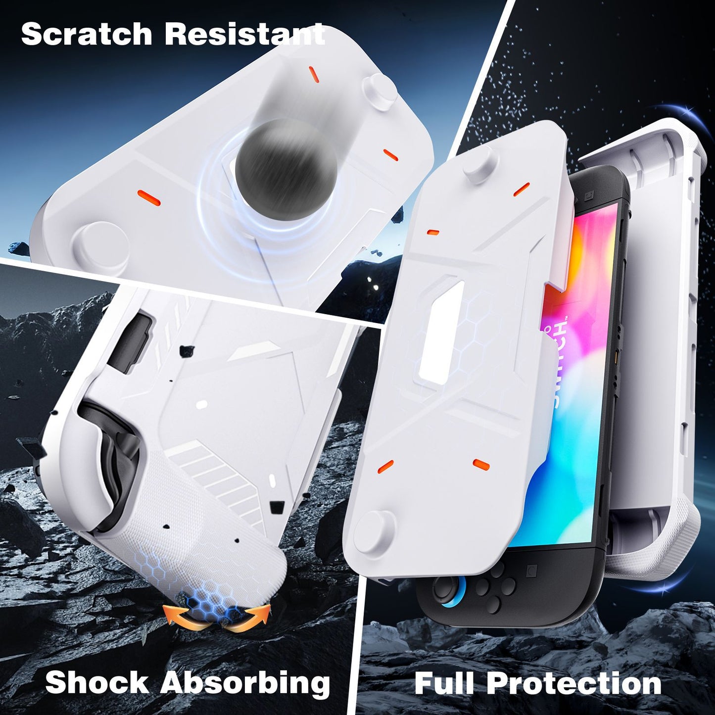 Suitable for SWITCH2 game console protective case NS2 game console, mecha wind protective cover TPU soft bottom PC cover