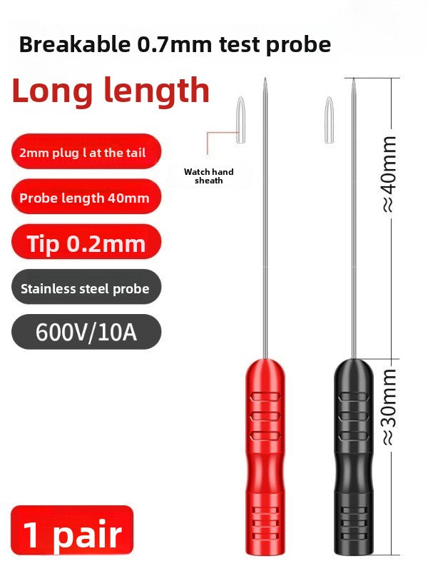 Multimeter probe pen extra tip steel needle thin needle adapter lengthened extension replacement needle can be broken thread Repair tools