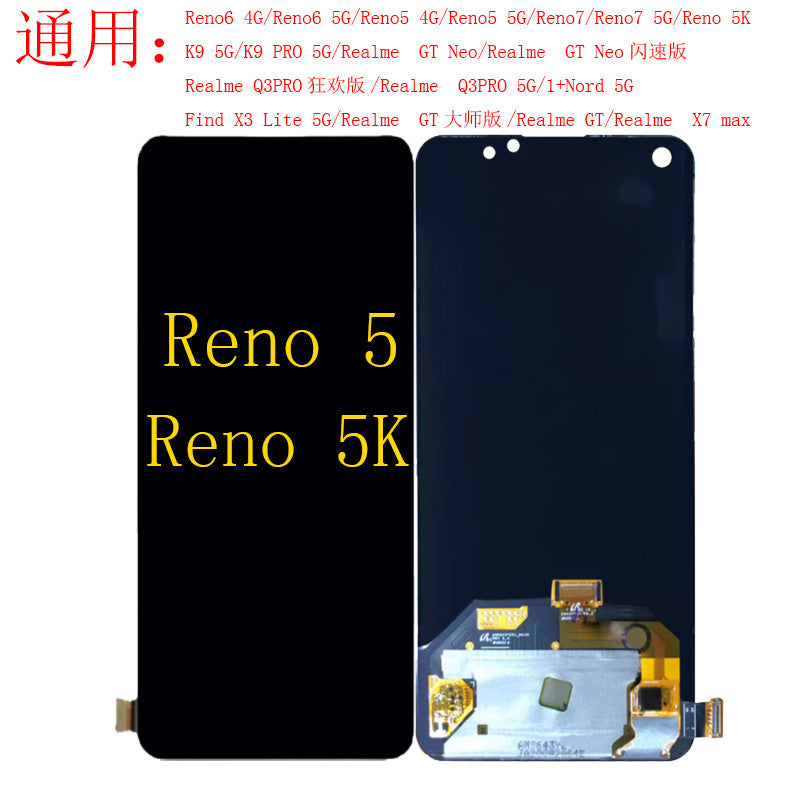 Applicable to OPPO Reno5/6 screen assembly Reno5k/F/F19/Reno5lite original mobile phone screen