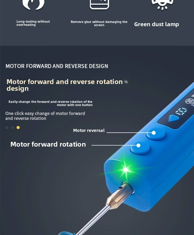 Electric glue removal artifact, mobile phone repair glue rolling machine, screen removal OCA film glue machine, glue removal machine, electric film rolling stick repair tool