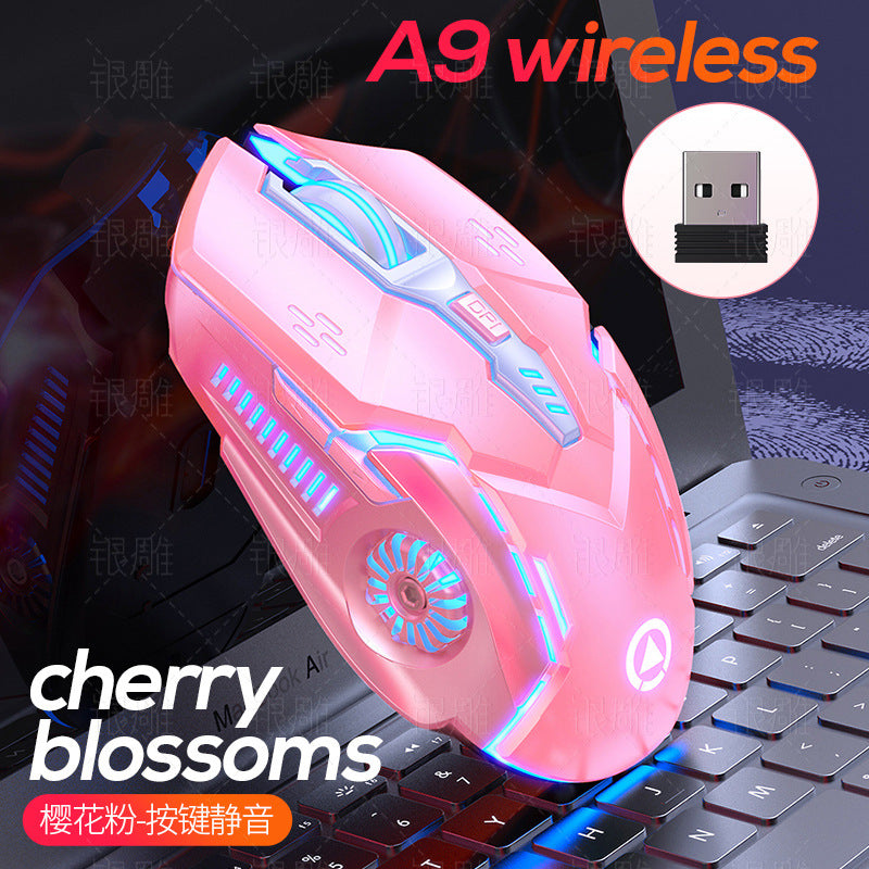 Silver Condor A9 Luminous Mute Game Wireless Mouse Girls Pink Laptop Accessories Private Mold Wholesale