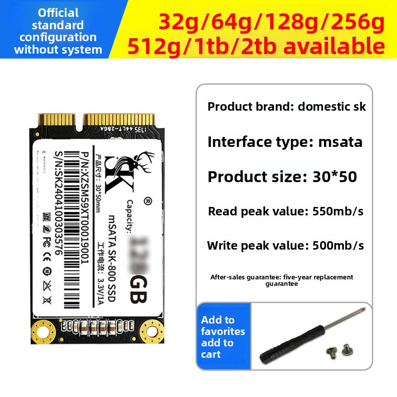 SSD SK 64G 128G 256G 512G 1T 2T msata SSD Notebook Computer Desktop PC 32GB 64GB 120GB 128GB SSD hard solid  drive disk