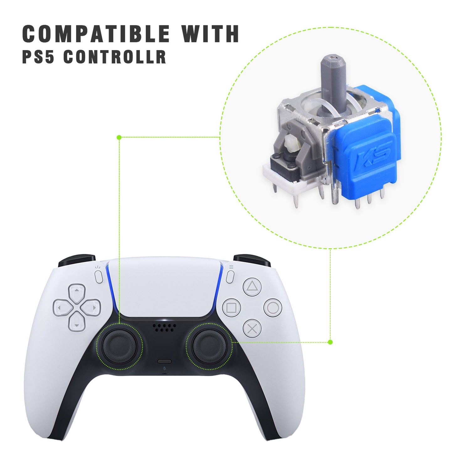 JS13 PRO upgrade PS5 Hall joystick for XBOX PS4 TMR reluctance joystick handle 3D joystick