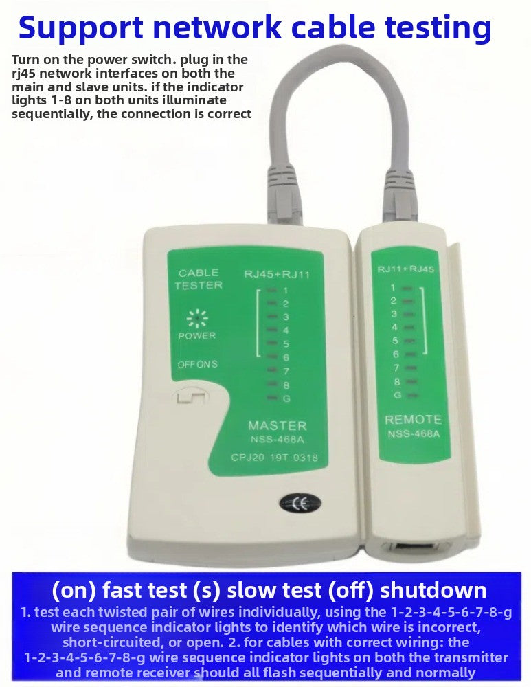 RJ45 RJ11 Cable Tester crystal head network cable tester multi-function line check RJ11 telephone detector line tester network line tester repair tools